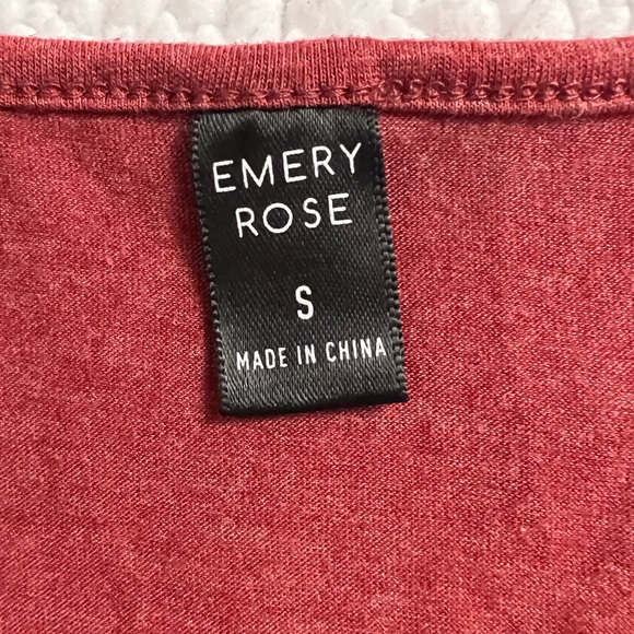 Emery Rose Burgundy Tank with Lace-up tie-front - Picture 7 of 7